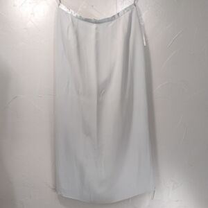 Travis Ayers Blue Silver Silk Maxi Skirt 14
